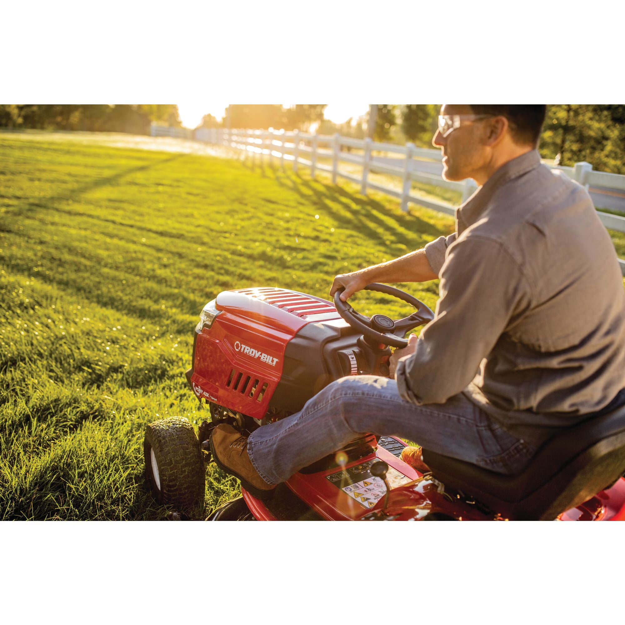 Troy-Bilt 547cc Pony 42" Gas Riding Lawn Mower, 13A877BS066